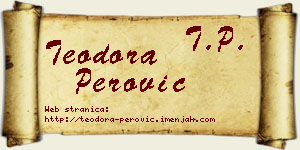 Teodora Perović vizit kartica